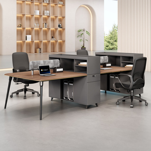 OEM poste de travail de bureau modulaire de qualité supérieure mobilier de bureau bureau standard américain table de bureau réglable couleur noire - Product Image 3