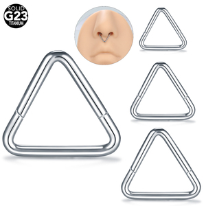 <span class=keywords><strong>Prix</strong></span> usine G23 titane segment articulé cerceau nez Septum 16G Triangle corps Piercing bijoux - Product Image 1