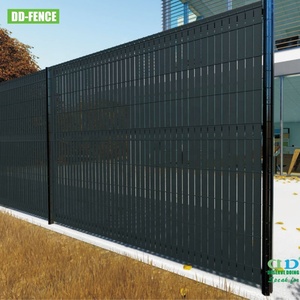 Panneau de clôture en fil métallique <span class=keywords><strong>rigide</strong></span> soudé avec revêtement en poudre 3D NorMesh <span class=keywords><strong>pour</strong></span> la protection de la vie privée, avec lattes en <span class=keywords><strong>PVC</strong></span> plastique UV <span class=keywords><strong>pour</strong></span> jardin, cour - Product Image 3