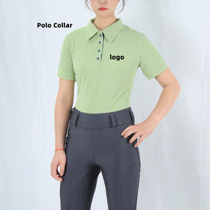 Pulsera ecuestre única ARLAN para mujer, camiseta de polo ecuestre de manga corta, ropa ecuestre - Product Image 1