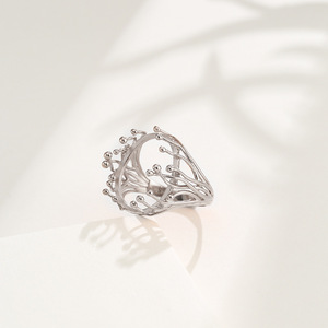 Base de bague ajustable en forme de branche d'arbre |   Kit de fabrication de bijoux DIY plaqué or 18 carats et argent pour pierres précieuses personnalisées - Product Image 4
