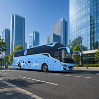Autocar Sunlong HQK6122D neuf à moteur, avec assistance à la conduite intelligente ADAS, 51 places, pour trajets interurbains transfrontaliers longue distance et bus urbain