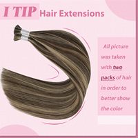 Extensions de cheveux vierges de qualité supérieure, pré-collées, cuticules intactes, extensions de cheveux I-Tip