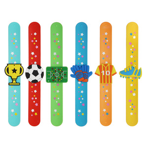 DAMAI Kids Party Favor Silicone <b>Star</b> Snap Bracelet Children Wristband Colorful Cartoon Football Pattern Soft Silicone Material - Product Image 1