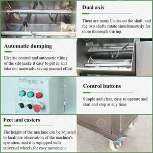 เครื่องปั่นผสมผัก40กก. 60กก. 20LT 45ลิตร200L สองเพลาสำหรับอุตสาหกรรม - Product Image 5