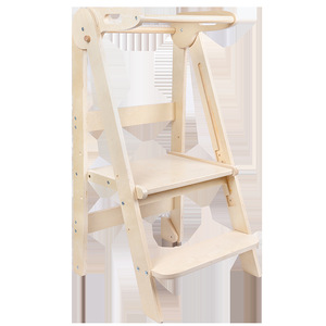 Tavolo da <span class=keywords><strong>Disegno</strong></span> Regolabile per Bambini, <span class=keywords><strong>Torre</strong></span> Multifunzione Pieghevole, Sgabello di Sicurezza in Legno per Bambini, Tavolo Didattico 2 in 1 - Product Image 6