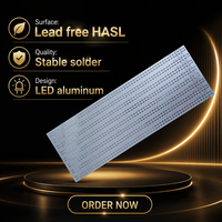 Carte PCB en aluminium personnalisée pour LED, 1,0 mm, 35 µm, sans plomb, HASL, dissipateur de chaleur pour éclairage LED PCBA