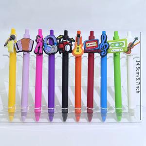 新款音乐主题PVC软尖便携式中性笔丝印促销礼品 - Product Image 3