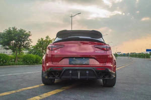 Nuovo prodotto in fibra di carbonio <span class=keywords><strong>Alfa</strong></span> <span class=keywords><strong>Romeo</strong></span> Stelvio <span class=keywords><strong>accessori</strong></span> ampia Bodyki pala anteriore diffusore Spoiler posteriore paraurti auto - Product Image 4