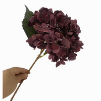 Ranting Bunga Hydrangea Buatan dari Sutra Imitasi untuk Dekorasi Bunga Pernikahan dan Rumah