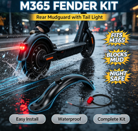 Garde-boue arrière pour Scooter électrique M365 PRO, support universel à 4 trous avec feu arrière, protection contre les éclaboussures, étanche