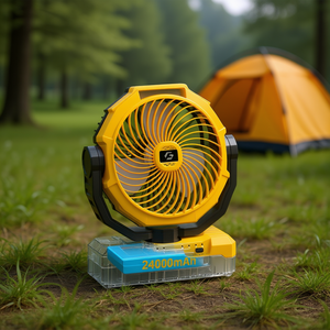 Ventilador de Mesa Portátil con Batería Recargable de 24000mAh, Operado por USB de 9 Pulgadas, Motor de Corriente Continua de Tres Velocidades, Diseño Plegable para el Hogar - Product Image 2