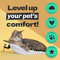BunnyHi MW026 Ama-zon Vente Chaude Meubles pour Animaux de Compagnie Lit de Bureau pour Chat Robuste Hamac avec Tapis en Peluche Doux Lavable pour Lit de Bureau pour Chat d'Intérieur