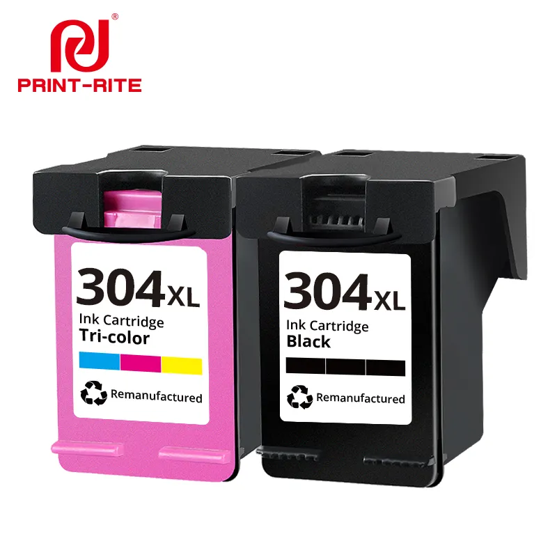 Print-Rite 304 304xl cartouche d'encre compatible HP 304 cartouche d'encre remanufacturée couleur et noir