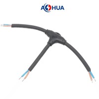 AOHUA Personnalisé Éclairage LED T Splitter 2-6 Noyaux Faisceau de Câbles Moulé T Connecteur IP65 Led Connecteur Pour Extérieur Intérieur