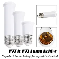 E27 LED Ampoule Base Extender Support de lampe Blanc-Shell Accessoires en plastique 220V 65-120mm Allongé Socket Diode Convertisseurs Bases