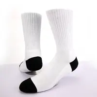 White Blank Polyester Socks for Sublimation Printing