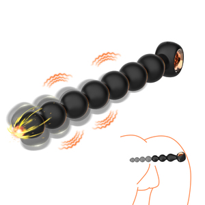 Masturbador Anal Manual de Acero Inoxidable, Juguete Sexual Masculino, Tapón Anal con Diseño de Barba, Masajeador de Próstata, 100% Perlas Anales - Product Image 1