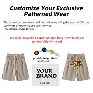 Shorts amples pour hommes avec tissu gaufré texturé flocon de neige vintage, double ceinture élastiquée et fermeture à cordon de serrage - Product Image 4