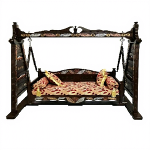 Indian Teak Wood Brown Finish <b>Swing</b> <b>For</b> Home Classic Handcrafted Teak Wood <b>Swing</b> Chair <b>for</b> Home Decor Manufacturer <b>For</b> USA Homes - Product Image 1