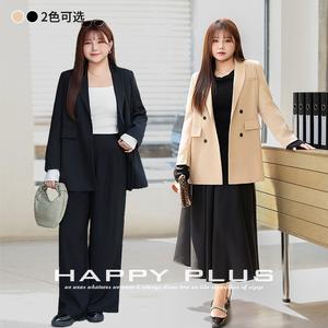 เสื้อเบลเซอร์ทรงหลวมสำหรับผู้หญิงไซส์ใหญ่ รุ่น Runqi แบบกระดุมสองแถว ความยาวปานกลาง แขนยาว ติดกระดุม  สวมใส่สบาย เหมาะสำหรับใส่ทำงานในออฟฟิศ - Product Image 2