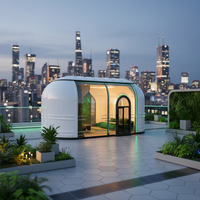 Dôme Hôtelier de Luxe Moderne, Tente Igloo Géodésique Préfabriquée Pleine Taille, Dôme Transparent en Polycarbonate pour Utilisation Extérieure