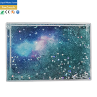 Cadre photo liquide en résine OEM avec ciel étoilé et effet d'eau, impression sérigraphique, pour décoration de bureau et de maison