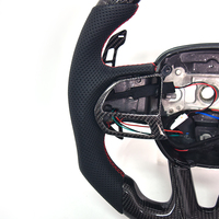 Volant sport LED en fibre de carbone BOSPEED pour Dodge Charger Challenger Durango personnalisé avec finition forgée et grip perforé