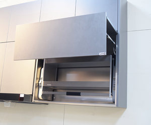 Armoire de <span class=keywords><strong>cuisine</strong></span> haute de luxe avec portes d'entrée élégantes en verre - Product Image 4