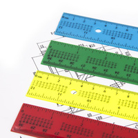 Ensemble de règles géométriques promotionnelles en plastique, règle droite avec échelle en pouces et en cm, 30 cm, avec impression personnalisée sur la surface