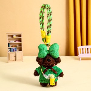 Carino morbido ciondolo cucciolo piccolo regalo e borsa Charm maglione peluche <span class=keywords><strong>portachiavi</strong></span> bambola all'ingrosso <span class=keywords><strong>per</strong></span> coppie articoli promozionali - Product Image 5