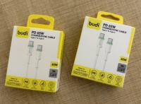 Câbles de données Type-C vers Type-C Budi de haute qualité 1m, câble USB-C PD 60W à charge rapide pour 15 16 16 Pro 16 Pro 17 Max
