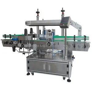 Automatische Industriële High Speed Ce Plastic Vierkante Platte Fles 3 Side Sticker Labeling Drukmachine