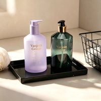 Flacon de lotion cosmétique givré de luxe 500 ml avec pompe, flacon vide en verre pour sérum de soin de la peau, conteneur de crème et de lotion