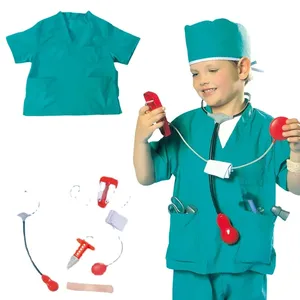 Venta caliente Unisex 10PCs Niños <span class=keywords><strong>Cirujano</strong></span> Uniforme Juego de rol médico Juego de juguetes con accesorios para juegos de médicos - Product Image 1