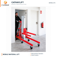 Portable 340kg 5m 6.5m 8m levage manuel économique petits ascenseurs matériels verticaux à vendre