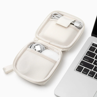 Tas Penyimpanan Kabel Perjalanan Desain Mini Puffy Baru, Tahan Air, Organizer Aksesoris Teknologi Digital Elektronik, Kantong Pembawa