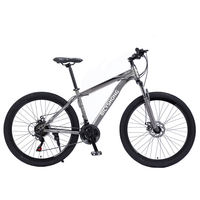 Vélo de montagne pour hommes de haute qualité en acier, 21 vitesses, frein à disque, jante en alliage d'aluminium, fourche à suspension, pédale ordinaire