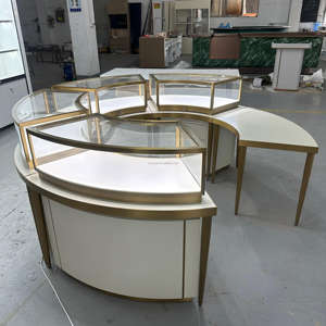 Vitrina de Exhibición de Joyería de Acero Inoxidable, Vidrio Transparente, Foco LED, Centro Comercial de Lujo, Tienda Minorista, Exhibición, Museo - Product Image 5