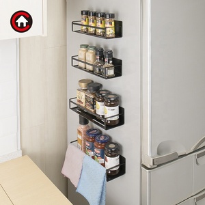Confezione <span class=keywords><strong>da</strong></span> 4 pezzi <span class=keywords><strong>da</strong></span> cucina multifunzione a <span class=keywords><strong>parete</strong></span> porta-spezie con lato medio per frigorifero con supporto laterale per frigorifero - Product Image 2