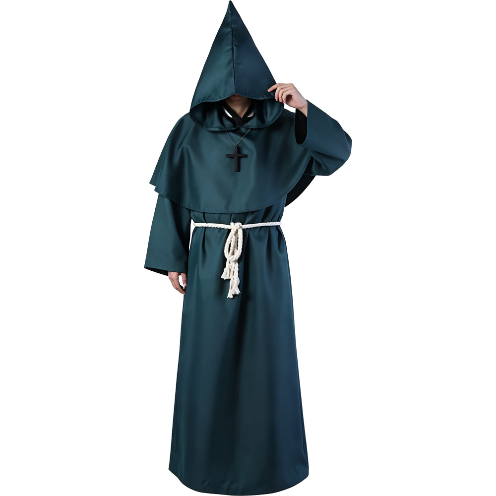 Robes de moine/prêtre médiéval - vert