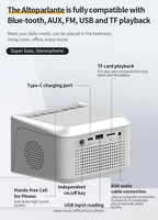 Nieuwe Draadloze Hf18 Opladen Draagbare Bt Speaker Multifunctionele Draadloze Opladen Klok Wekker 3-1 Fm Radio Dual Speaker