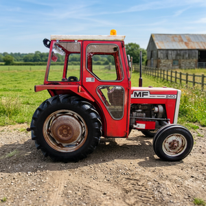 Tractor de Ruedas Massey Ferguson 240, Motor de 65HP, Cabina Roja, Modelo Usado para Granjas - Product Image 1