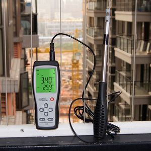 Anémomètre à film chaud intelligent AR866A, 0-30 m/s, mesure de la vitesse du vent avec mesure de la température, portable - Product Image 2