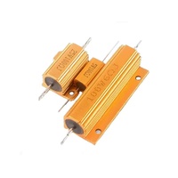 Résistance en aluminium de qualité RXNE, boîtier doré, haute dissipation thermique RXLG, tolérance 5 %, puissance personnalisable pour véhicules à énergie nouvelle et LED