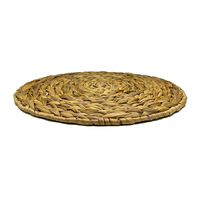 Sous-plat rond décoratif en jacinthe d'eau naturelle tressée à la main pour fruits, aliments, verres et tasses à thé