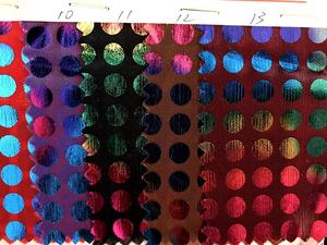 Tela estampada de papel de aluminio reflectante con lunares metálicos Tela de escenario iridiscente - Product Image 6