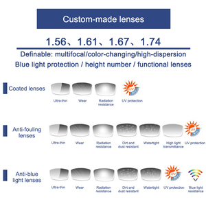 <span class=keywords><strong>Lentes</strong></span> Ópticas Personalizadas <span class=keywords><strong>con</strong></span> Índice 1.56, Anti Luz Azul, para Computadora, de Enfoque Único, Graduadas, Transparentes, <span class=keywords><strong>con</strong></span> Efecto de Visión Única - Product Image 5