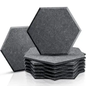 ポリエステル繊維音響六角形壁パネル新しいファッショナブルな六角形ボード六角形3D壁パネル