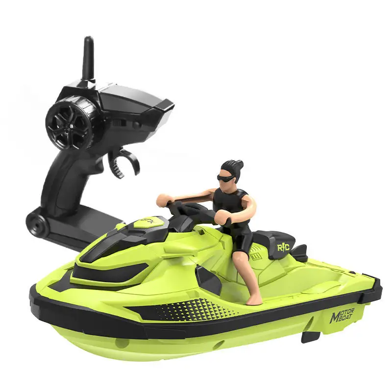 Model sepeda motor Rc listrik 2.4g, mainan balap kecepatan tinggi tahan air dengan pengendali jarak jauh, perahu kapal untuk anak-anak